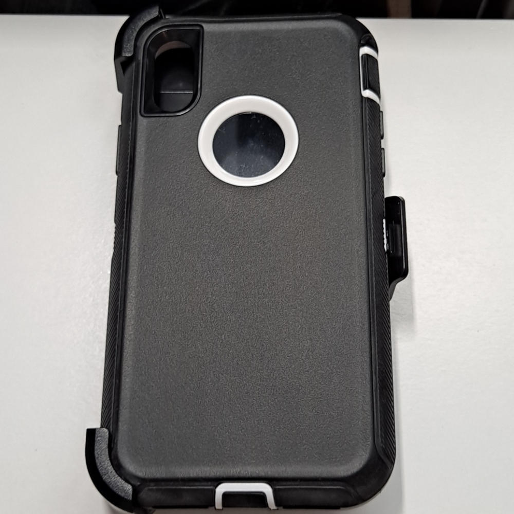 case clip for iphone x/xs 5.8" black-white new